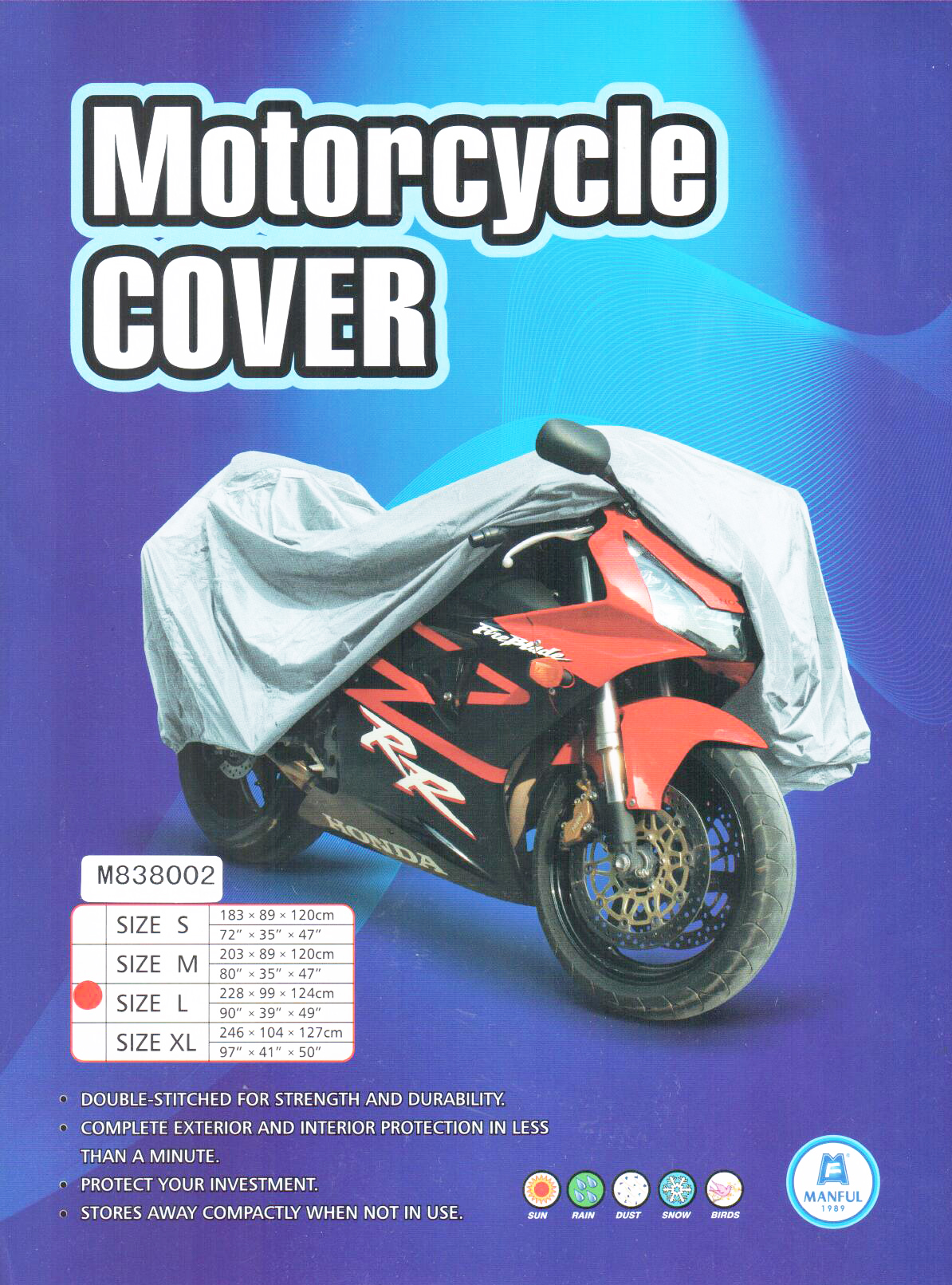 Capa Cobertura Para Moto Cinza 2